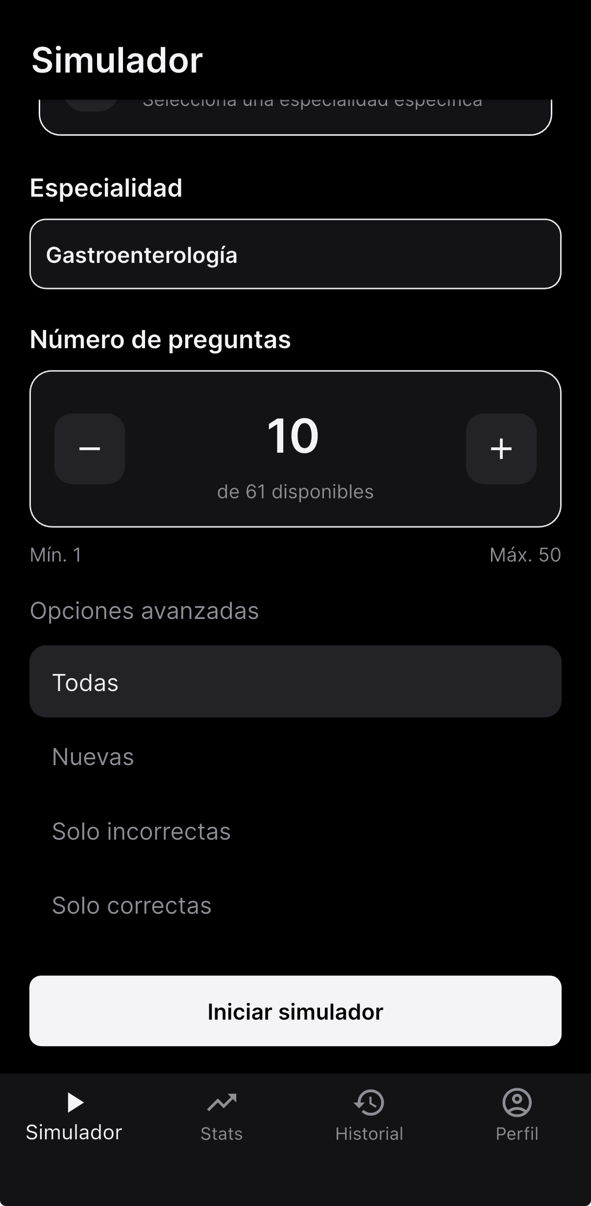 Filtros de estudio de Etude ENARM